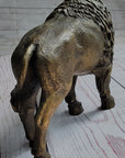American Buffalo Bull Bison Bronze Metal Figure Figurine Sculpture Statue Western Decor 8" x 11"