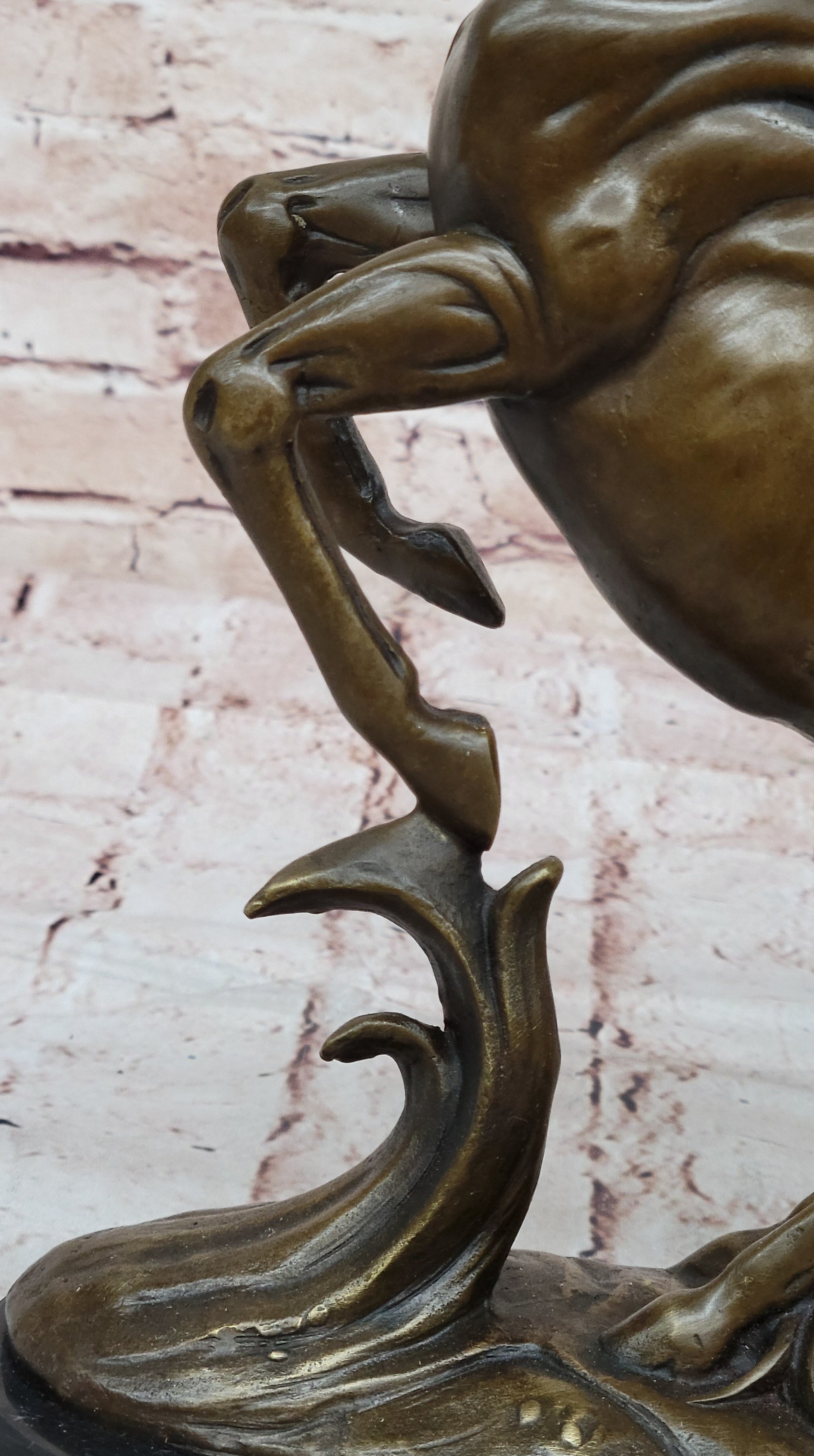 Rearing Horse Bronze Sculpture Statue Equestrian Stables Country Western Decor