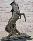 Rearing Stallion Horse Bronze Sculpture Statue Equestrian Horses Decor Signed Original Art