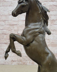 Rearing Stallion Horse Bronze Sculpture Statue Equestrian Horses Decor Signed Original Art