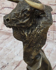 Abstract Bull Monument Sculpture Statue Original Art Bronze Sculpture Western Decor