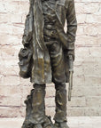 Signed Original Bronze Wyatt Earp Statue Sculpture Western Cowboy 21" x 7"