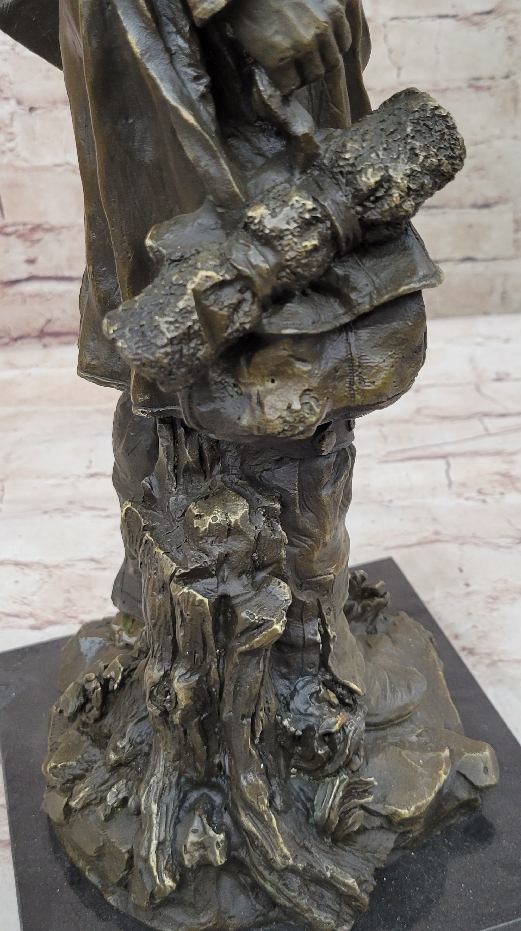 Signed Original Bronze Wyatt Earp Statue Sculpture Western Cowboy 21&quot; x 7&quot;