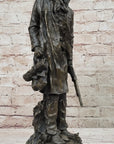 Signed Original Bronze Wyatt Earp Statue Sculpture Western Cowboy 21" x 7"
