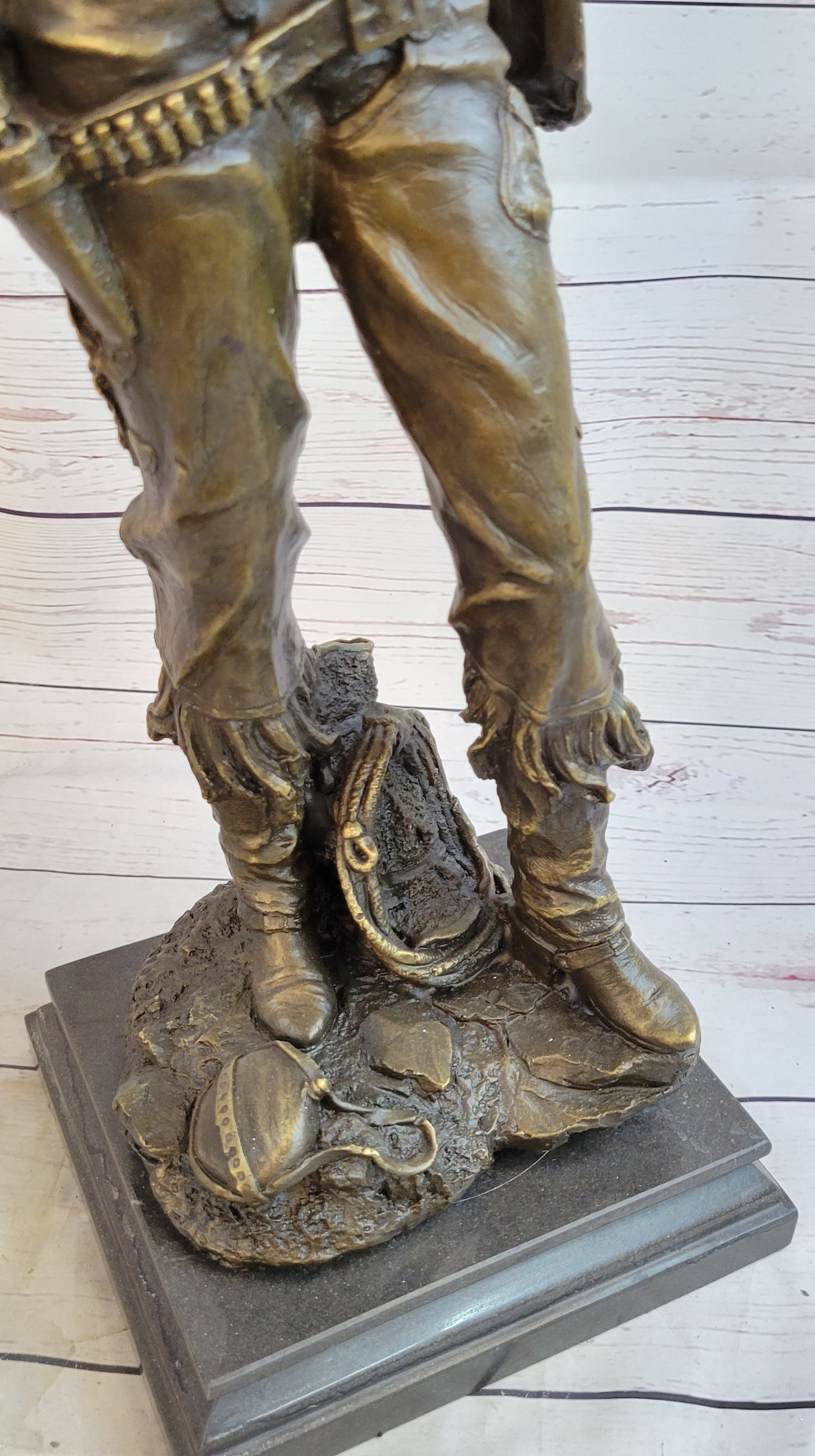 Cowgirl Female Cowboy Bronze Statue Sculpture Western Country Figure 22&quot; X 7&quot;