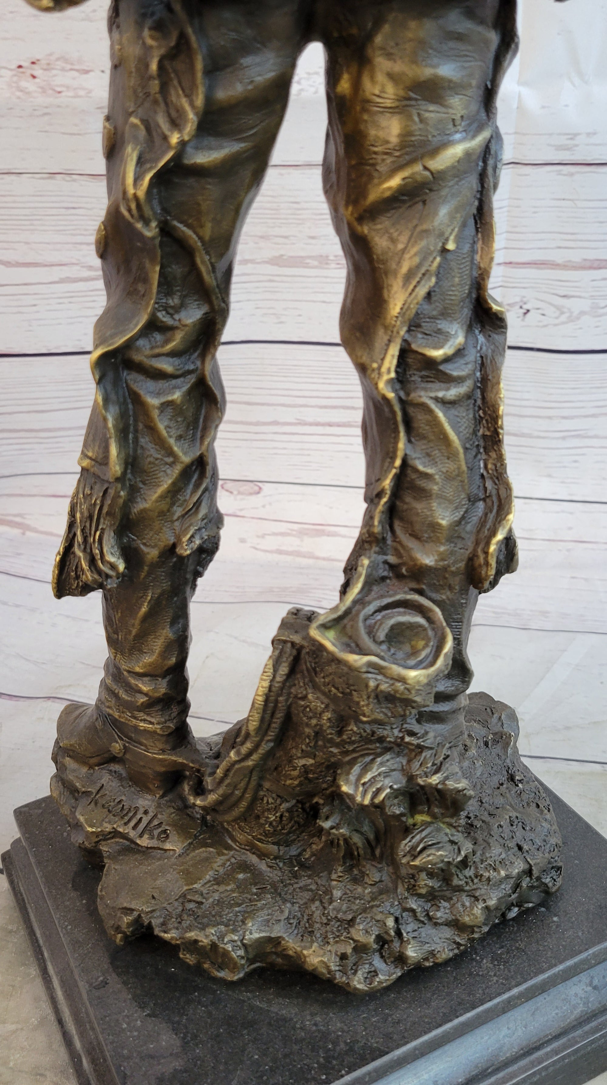 Cowgirl Female Cowboy Bronze Statue Sculpture Western Country Figure 22&quot; X 7&quot;