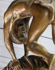 Frederic Remington Buffalo Horse Bronze Sculpture Western American Artist Art