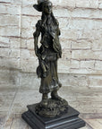 Fierce Native American Indian Woman Original Signed B.Wood LostWax Bronze Statue