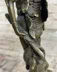 Fierce Native American Indian Woman Original Signed B.Wood LostWax Bronze Statue
