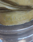 Native American Bust of Woman Pocahontas Bronze Statue Sculpture Figure 19" x 11"