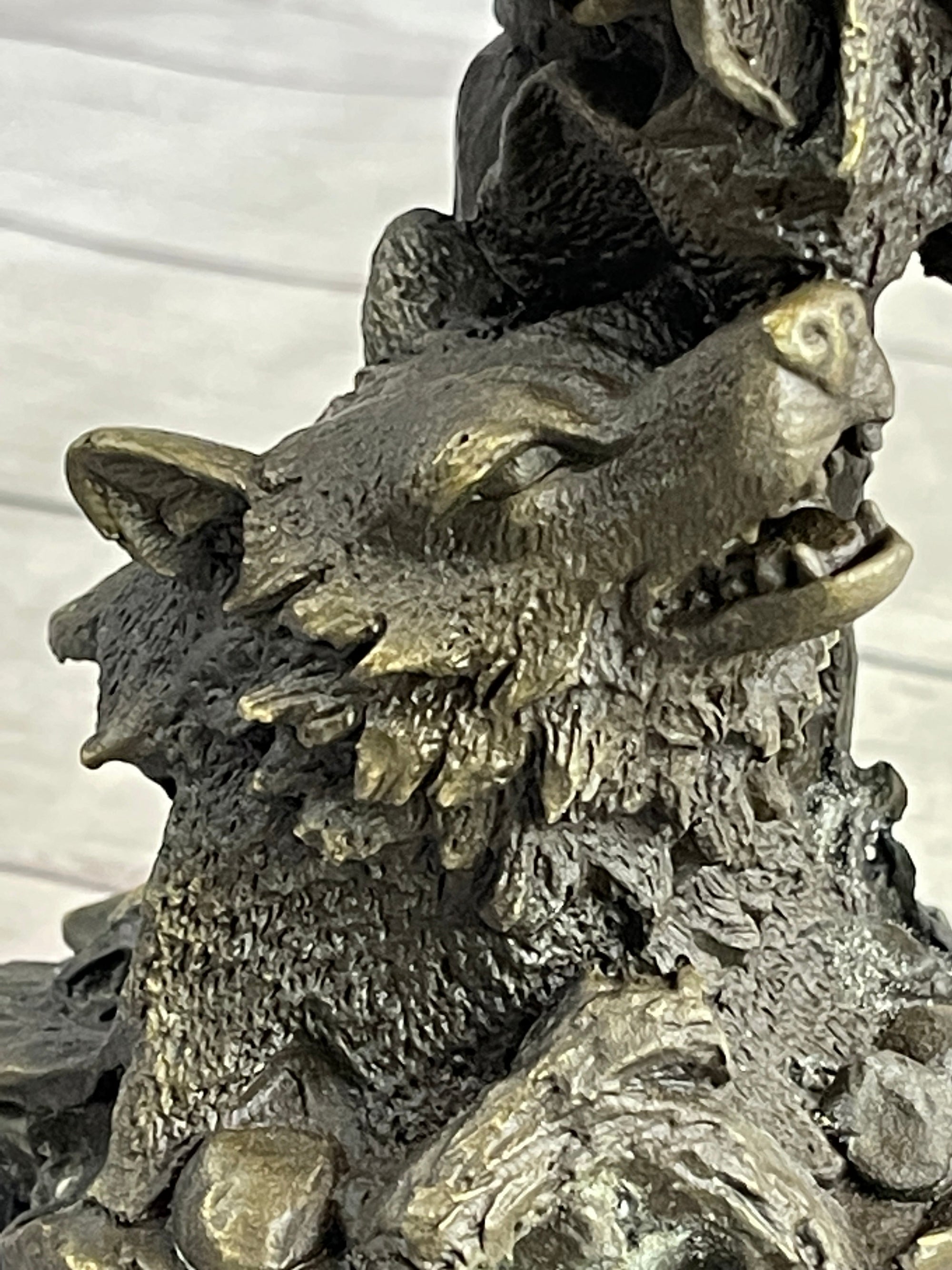 Native American Indian Totem Pole Bronze Sculpture Statue Original Art by Milo