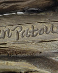 Signed Original Patoue French Artist Cowboy with Rope Bronze Statue Sculpture