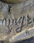 Bronco Buster inspired Country Western Art Bronze Sculpture Featuring Cowboy on Horseback