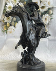 Abstract Modern Art Original Kamiko Outlaw Cowboy Horse Gun Bronze Sculpture Art