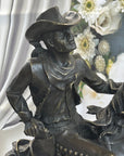 Abstract Modern Art Original Kamiko Outlaw Cowboy Horse Gun Bronze Sculpture Art
