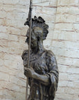 Handmade Native American Indian Warrior Bronze Sculpture Statue Figurine Art