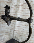 Native American Indian Mohawk Archer Bronze Bust Sculpture Statue Mario Nick 29" x 23"