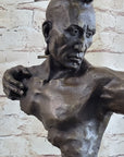 Native American Indian Mohawk Archer Bronze Bust Sculpture Statue Mario Nick 29" x 23"