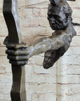 Native American Indian Mohawk Archer Bronze Bust Sculpture Statue Mario Nick 29" x 23"