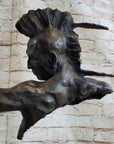 Native American Indian Mohawk Archer Bronze Bust Sculpture Statue Mario Nick 29" x 23"