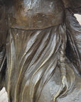 Carl Kauba Native American Indian Chief in War Bonnet Bust Bronze Sculpture Statue