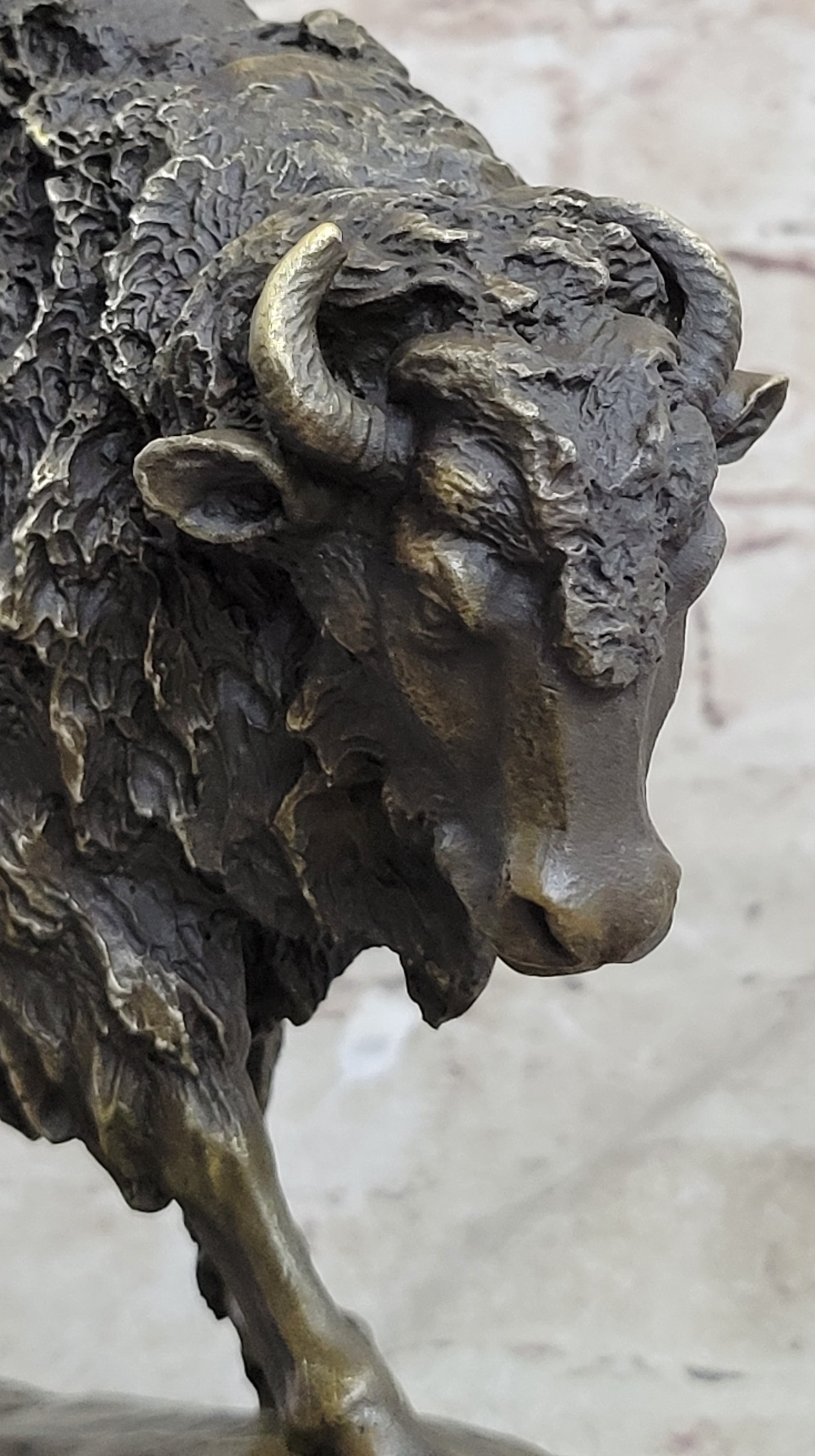 American Buffalo Bison Hot Cast Bronze Sculpture Statue Figure after Antoine Barye