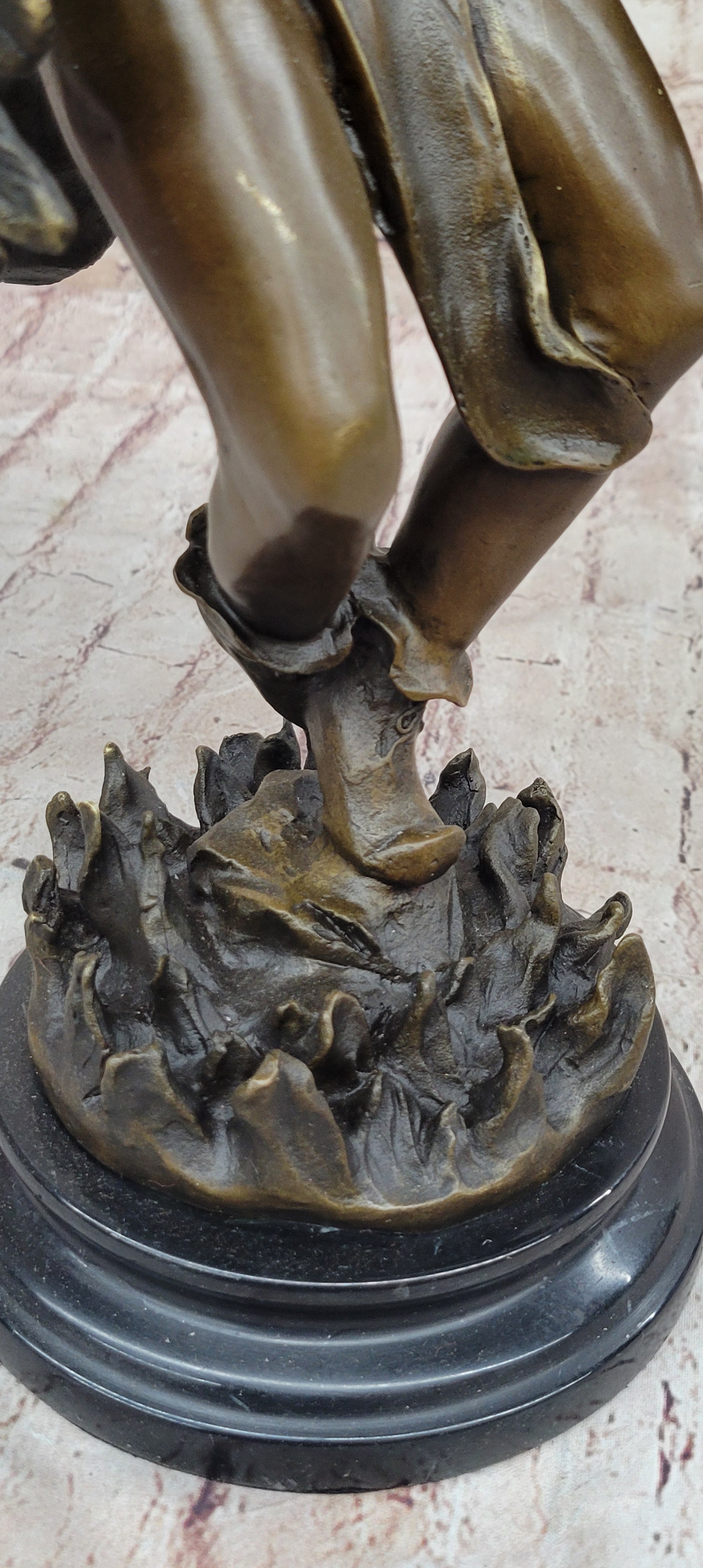 Native American Indian Eagle Dancer Rain Dance Shaman Bronze Statue Sculpture 18&quot; x 10&quot;