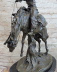 Western Decor Cowboy on Bucking Bronco Buster Horse Sculpture Statue