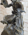 Western Decor Cowboy on Bucking Bronco Buster Horse Sculpture Statue