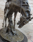 Western Decor Cowboy on Bucking Bronco Buster Horse Sculpture Statue