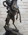 Large Original American Cowboy with Gun Sheriff Outlaw Western Art Bronze Statue