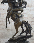 Large Original American Cowboy with Gun Sheriff Outlaw Western Art Bronze Statue