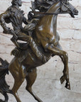Large Original American Cowboy with Gun Sheriff Outlaw Western Art Bronze Statue
