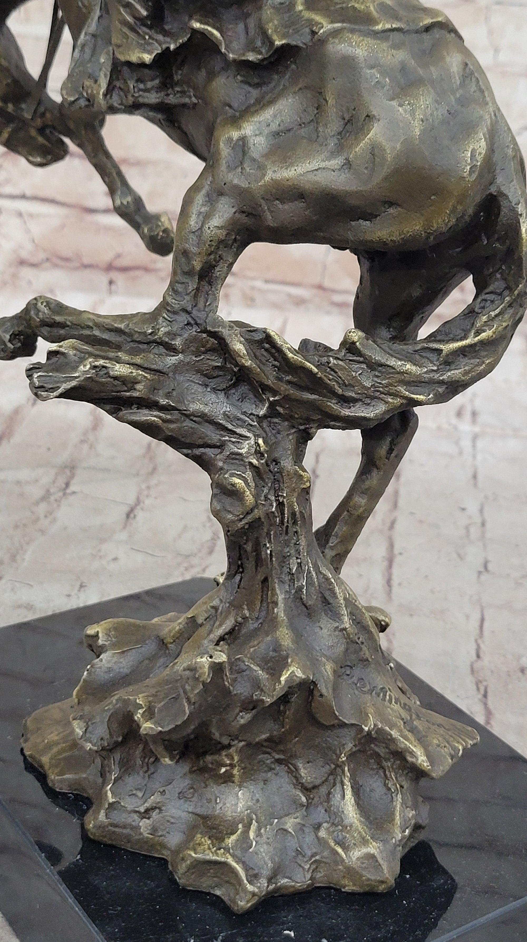 Bronco Buster Bronze Sculpture 100% Real Bronze Western Art Figurine Remington