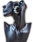 Houston Bubble Stud Hoop Fashion Earring - Silver