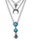 Kaylee Layered  Fashion Necklace - Silver