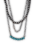 Lenna Navajo Style Pearl Layered Fashion Necklace