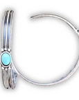 Darla Hoop Fashion Earring - Silver/Turquoise