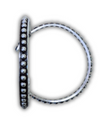 June Stud Bubble Hoop Fashion Earring - Silver