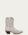 Z5344 - WOMEN'S EMBROIDERY BONE ANKLE SNIP TOE COWBOY BOOT