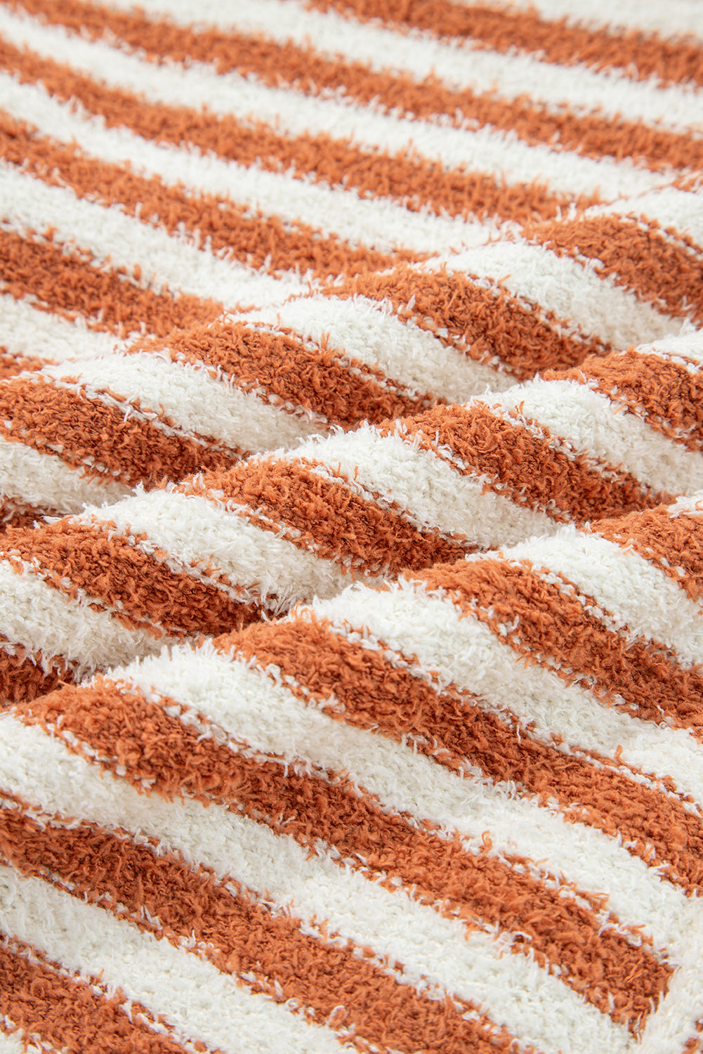 Stripe Cowl Neck Drop Shoulder Sweater