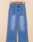 Courtney Cropped High Rise Wide Leg Jeans