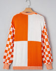 Wrenley Checkered Open Front Drop Shoulder Cardigan