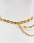 Layered Chain and Pearl Belt