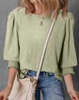 Adelynn Textured Half Sleeve Blouse