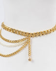 Layered Chain and Pearl Belt