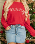 Christmas Merry Pearl Beaded Sweater