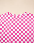 Checkerboard T Shirt and High Waist Skorts Set