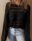 Emma Cable Knit Cropped Sweater