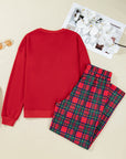Christmas Plaid Mama Pullover and Pants Set